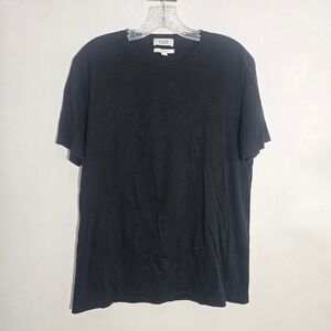 COS Mens Regular Fit Crew Neck Short Sleeve T-Shirt Black 100% Cotton Large L